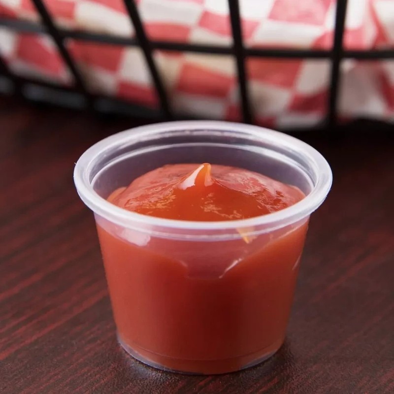 5.5oz Plastic Clear Portion Cups with Lids Pack of 600 for Sauce Cup BPA Free gallery