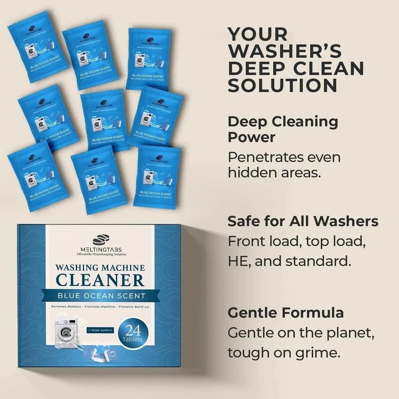 Uproot Clean Washing Machine Cleaner Tablets - 24 Pack for a 12 Month Supply. Fo gallery