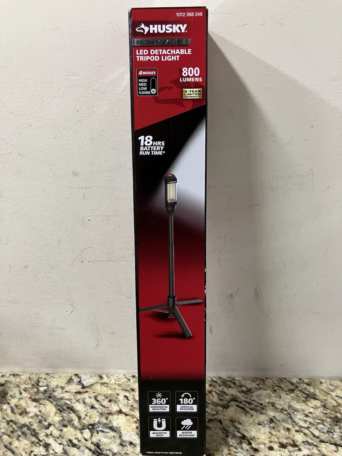 HUSKY 800 Lumen LED Rechargeable Detachable Tripod Work Light 1012388248 New gallery