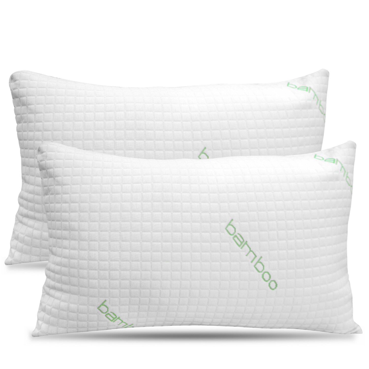 Elif Bamboo Pillows Adjustable Shredded Memory Foam Bed Pillows King or Queen gallery