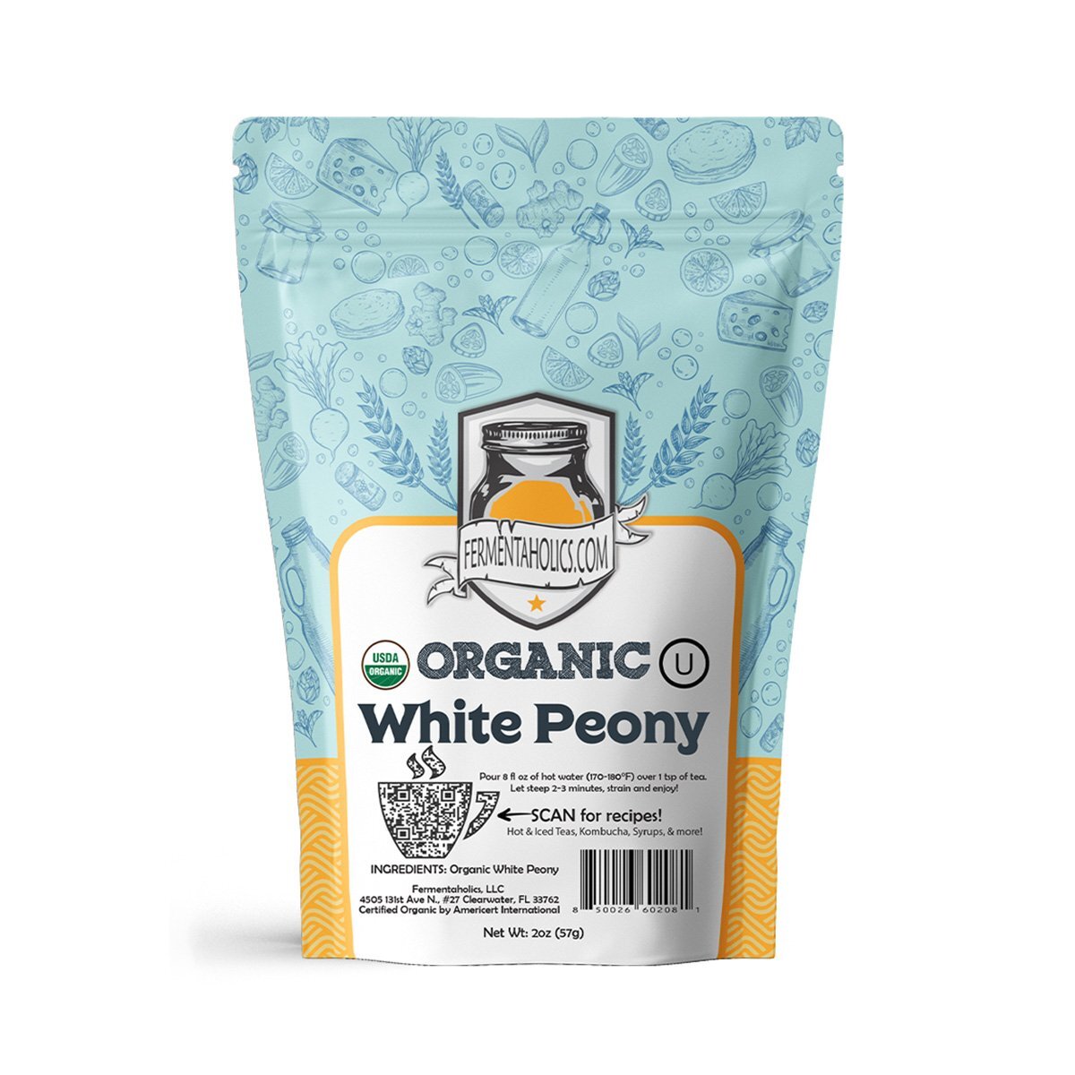 Fermentaholics USDA Certified Organic Loose Leaf White Peony Tea gallery