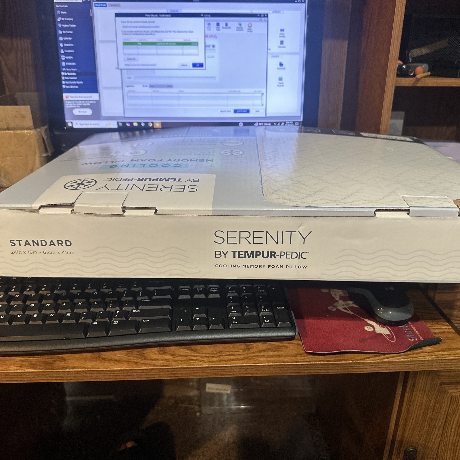 SERENITY TEMPUR-PEDIC Cooling Memory Foam Pillow Standard Adaptive Support gallery