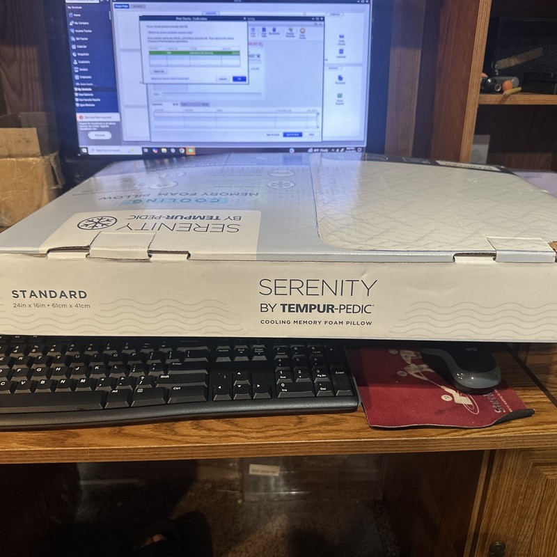 SERENITY TEMPUR-PEDIC Cooling Memory Foam Pillow Standard Adaptive Support gallery