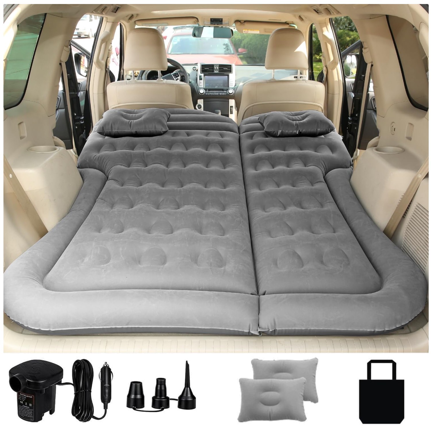 Portable Camping Bed Cushion - Inflatable Car Mattress gallery