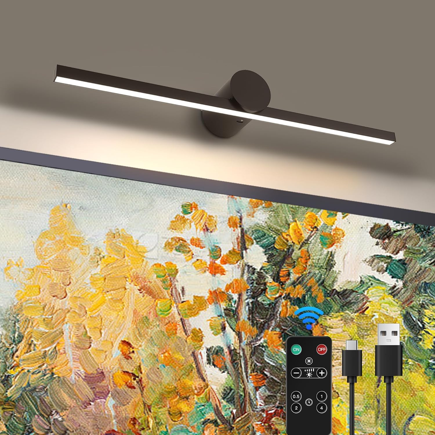 Zitostory Battery Picture Light 15.35" Wireless Dimmable Art Gallery Light gallery