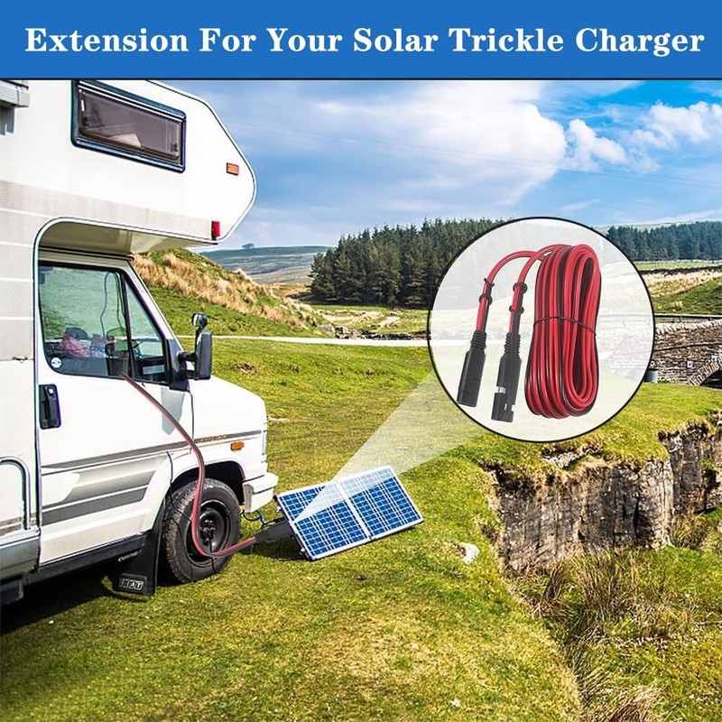 25FT SAE Extension Cable, SAE Connector with Dust Cover, Solar Wiring Adapter... gallery