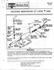 Delta Rockwell Tailstock Modification 12″ Lathe #1460 Instructions