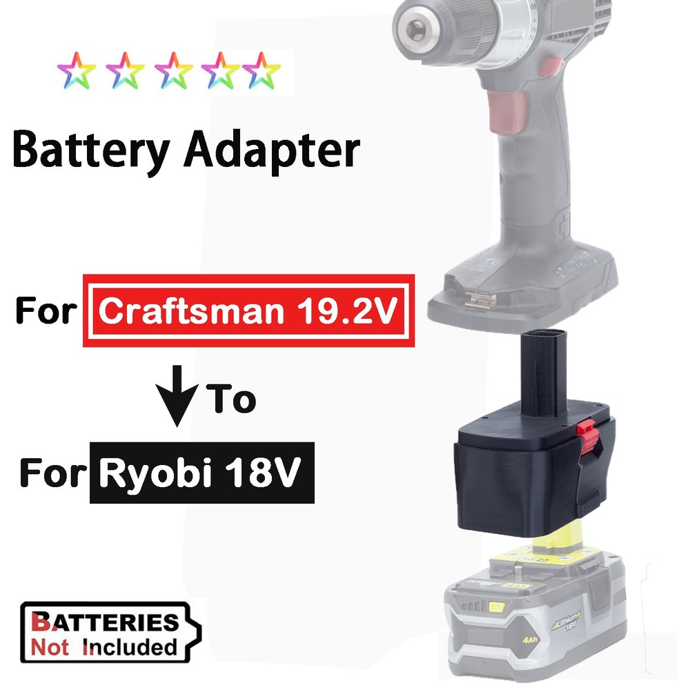 For Ryobi 18V Battery Adapter Converter to For Craftsman 19.2V Power Tools NEW