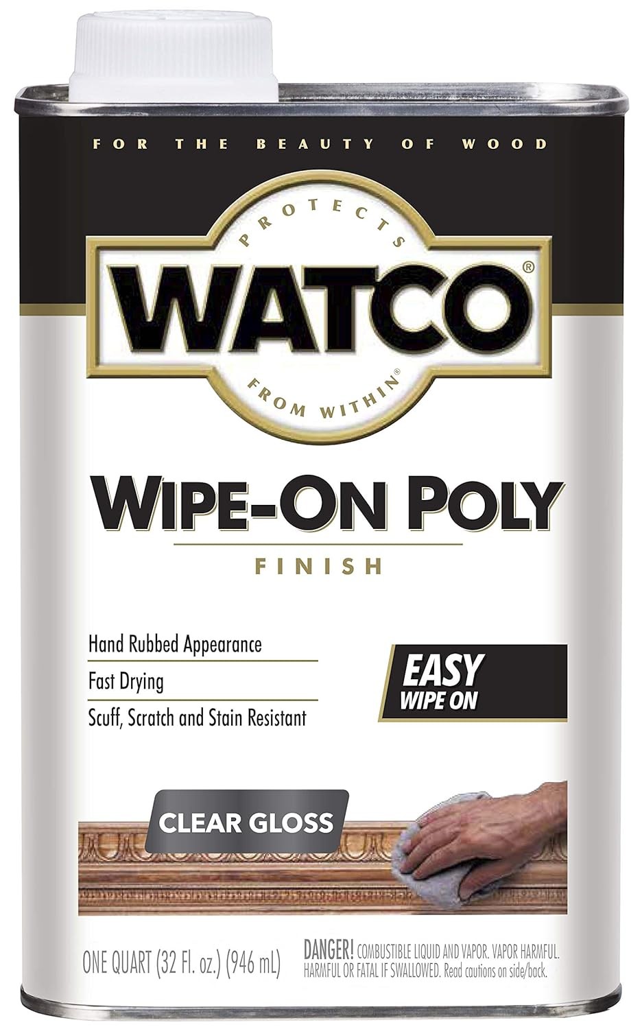 Watco Wipe On Polyurethane Finish Clear Gloss Quart 1L Clear Protective Coating gallery