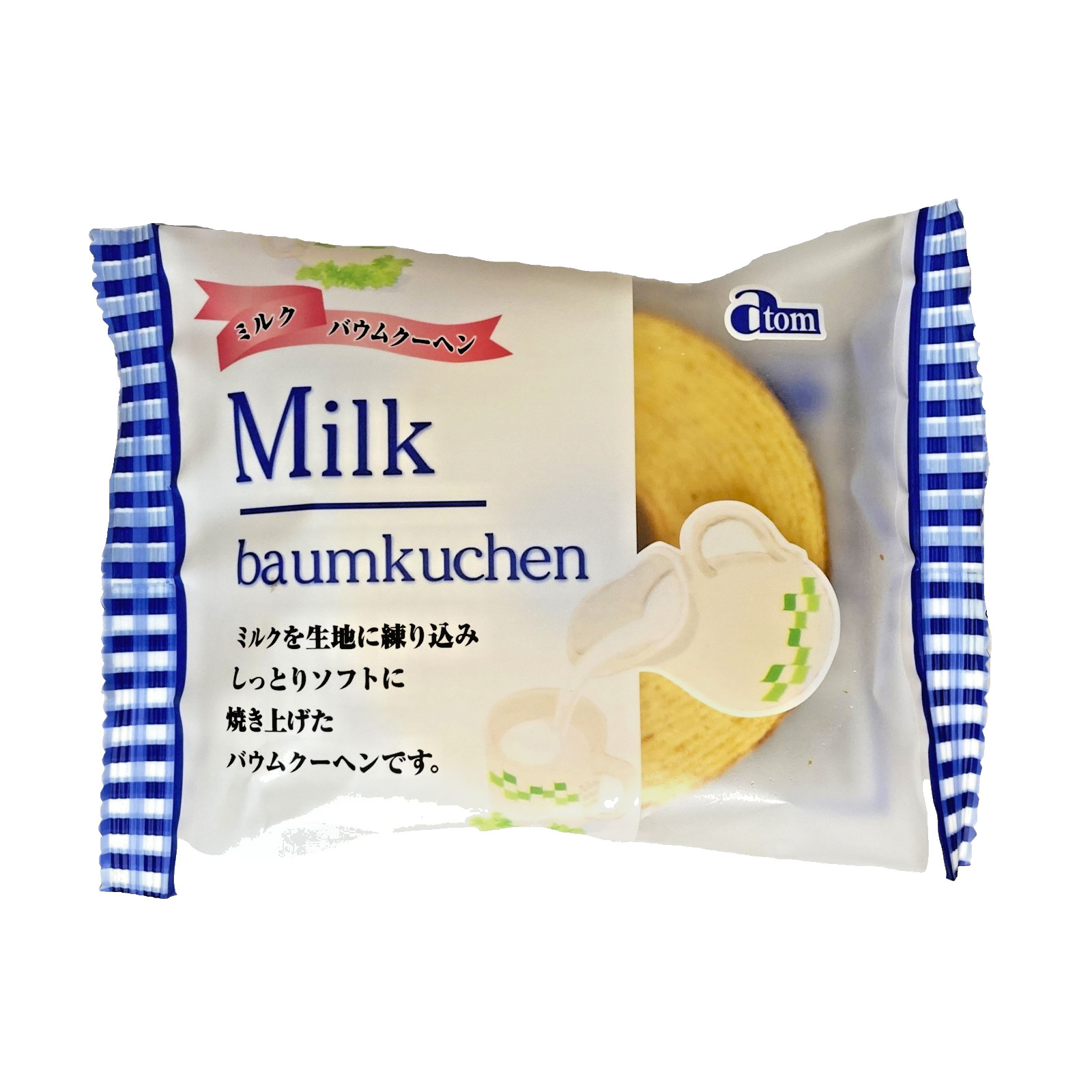 Japan Layered Cake Atom Confectionery Milk Baumkuchen Cake 1 Piece × 12 bags gallery