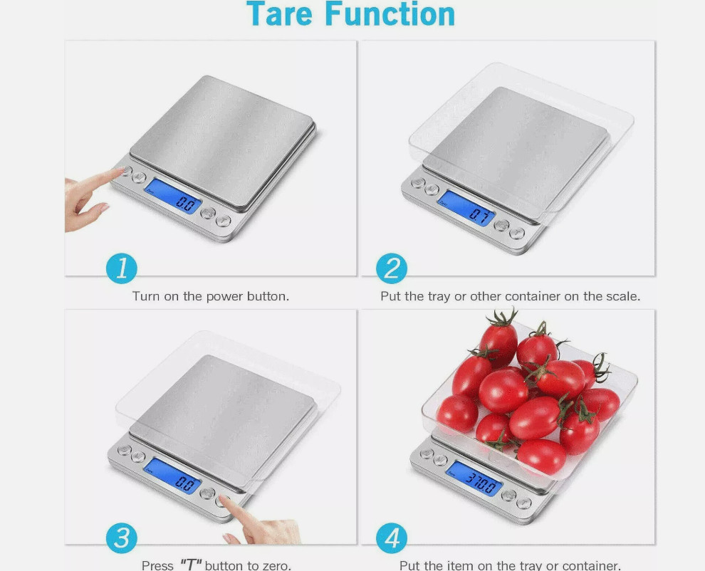 Digital Weight Scale 2000g x 0.1g Mini Size for Kitchen Jewelry Grain Food gallery