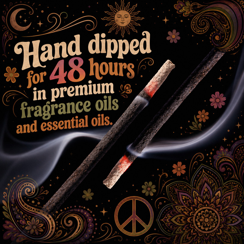 PUMPKIN SPICE Incense Sticks 19" Jumbo Extra Large Bulk Handmade Hand Dipped gallery