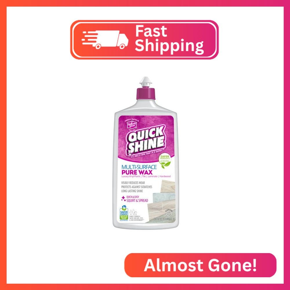 Quick Shine Pure Floor Wax 27oz | A Buffable, Waterproof Finish for Regular and gallery