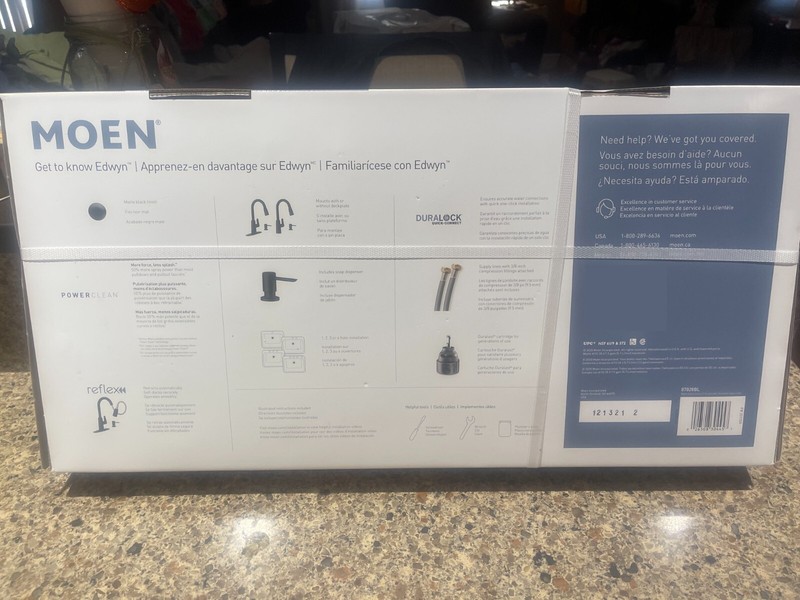 NEW!! Moen Edwyn 87028BL Pulldown Kitchen Faucet - Matte Black Finish "QIK SHIP" gallery
