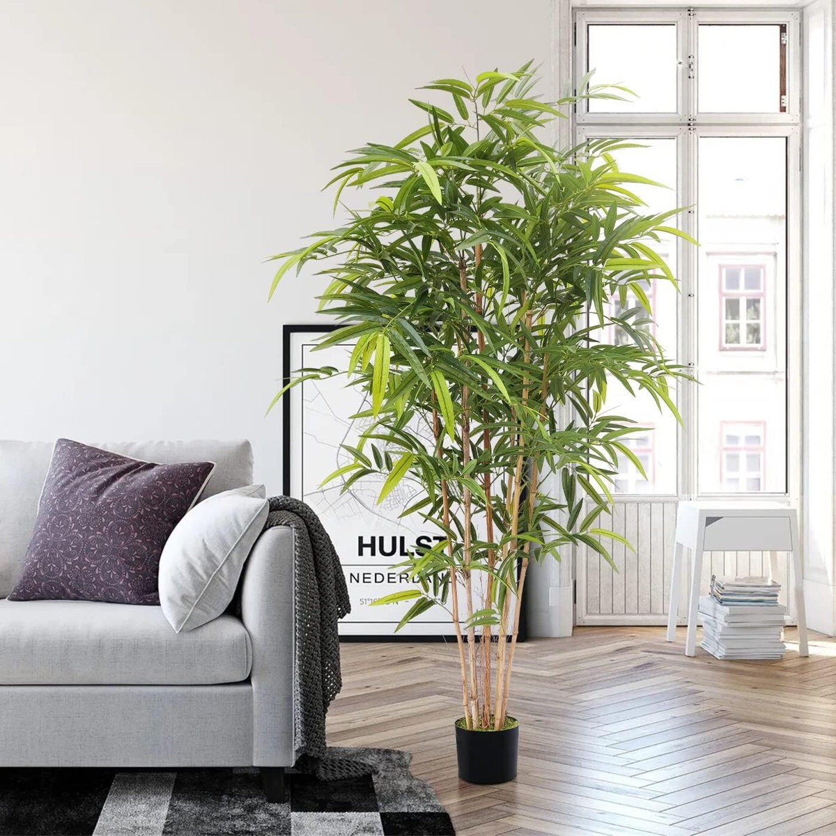 Artificial Bamboo Tree, Fake Plants for Home Decor, Natural Wood Trunk gallery