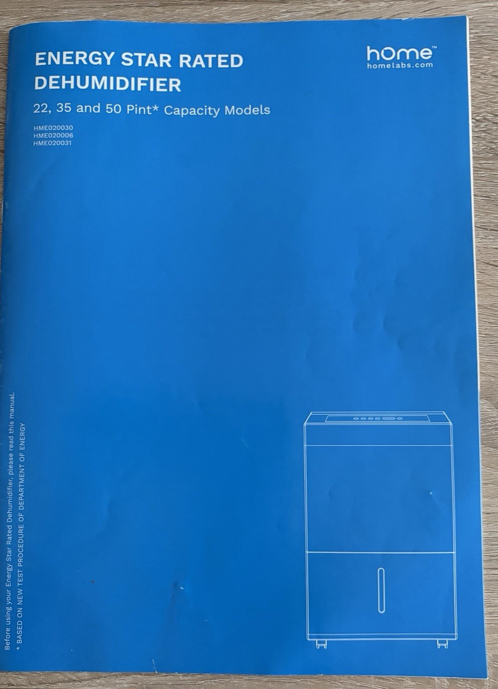 Homelabs Home Dehumidifier Instruction Manual for HME 020031 020030 020006 gallery