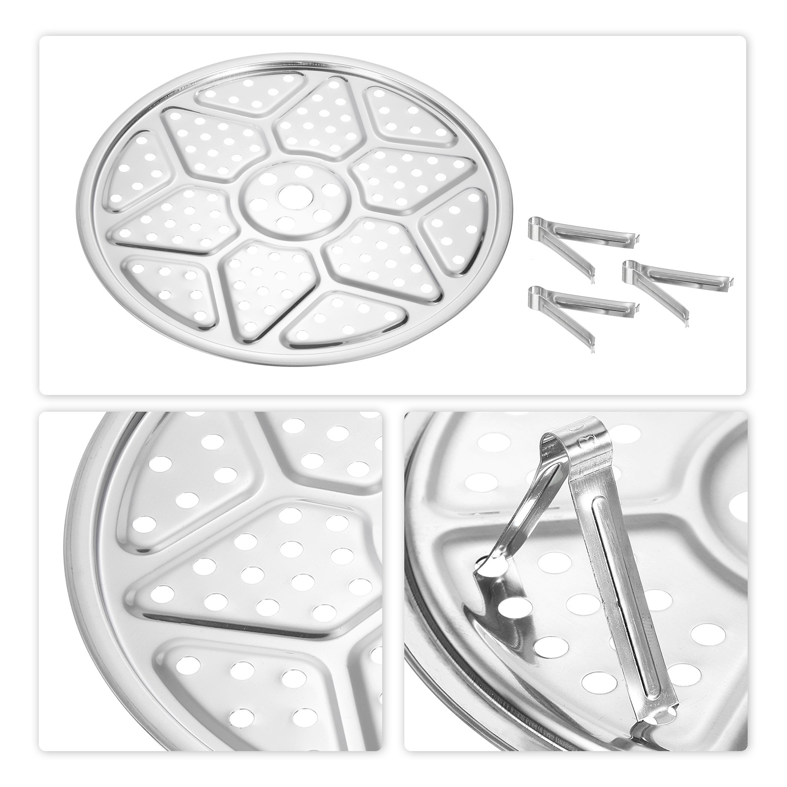 Stainless Steel Steamer Rack 10.2 Inch Insert Stock Pot Steaming Tray gallery