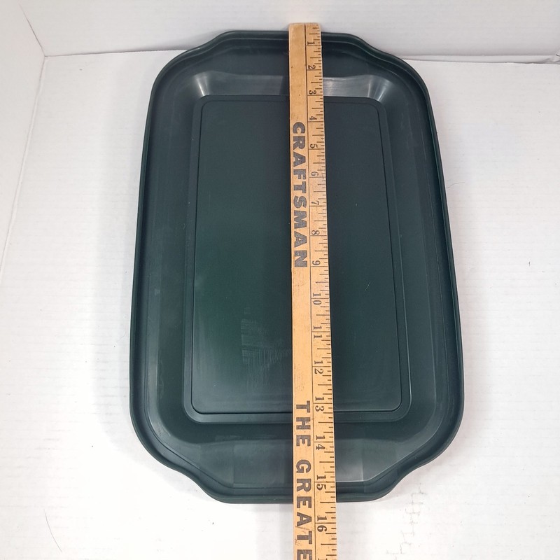 Pyrex 233-PC Plastic Baking Dish Lid Cover pyrexware dark hunter green 233 PC gallery