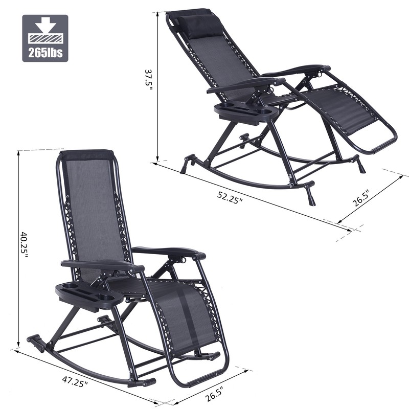 Zero Gravity Recliner Lounge Chair Patio Rocker Home Outdoor Napping Cup Holder gallery