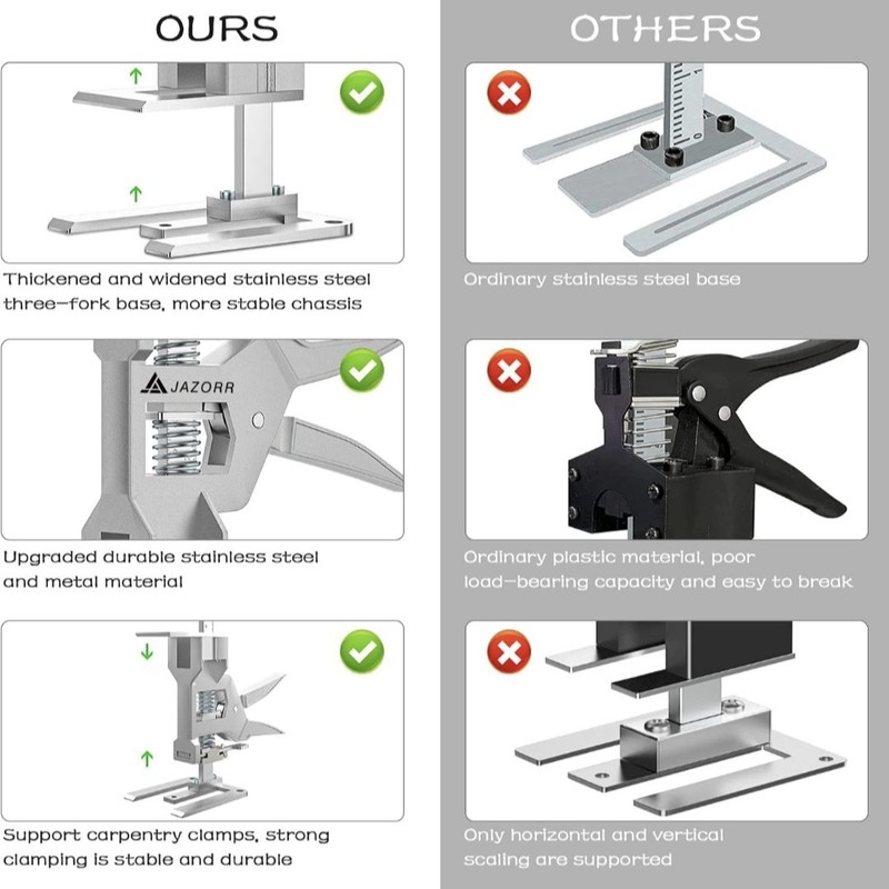 2Pcs Metal Labor Saving Arm Jack, Load-Bearing 440 Lb Multi-Function Height Adju gallery