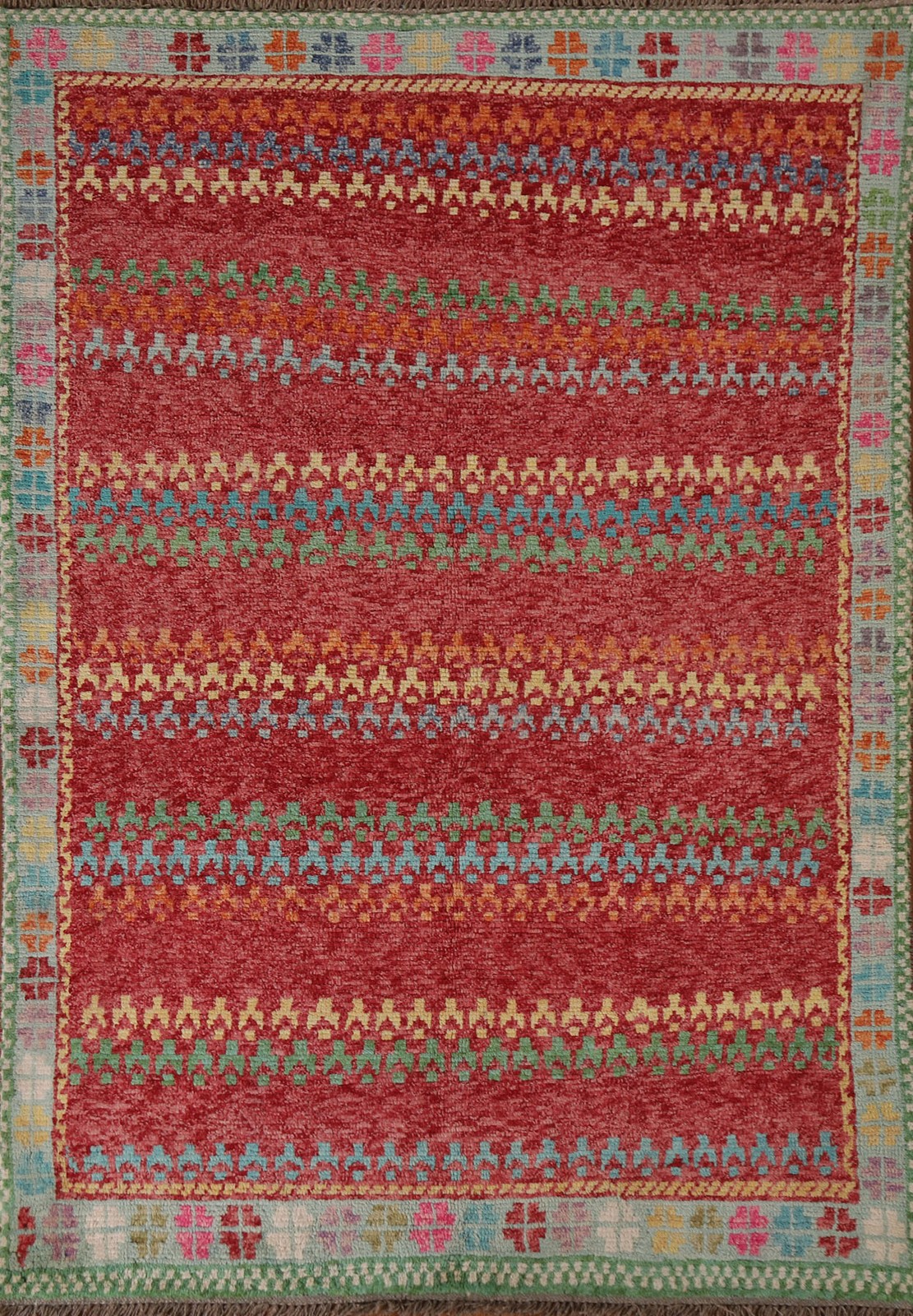 Geometric Handmade Oriental Area Rug 5x6 Contemporary Home Decor Modern Carpet gallery