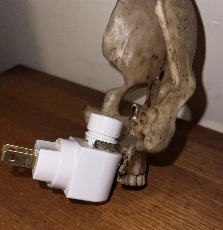 Realistic Skull Skeleton Night Light Halloween Prop Everyday Use Fun Might Light gallery