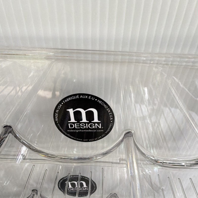 mDesign Clear Plastic Stackable Wine Storage 4-Pack 3-Compartment 15x12x9 gallery
