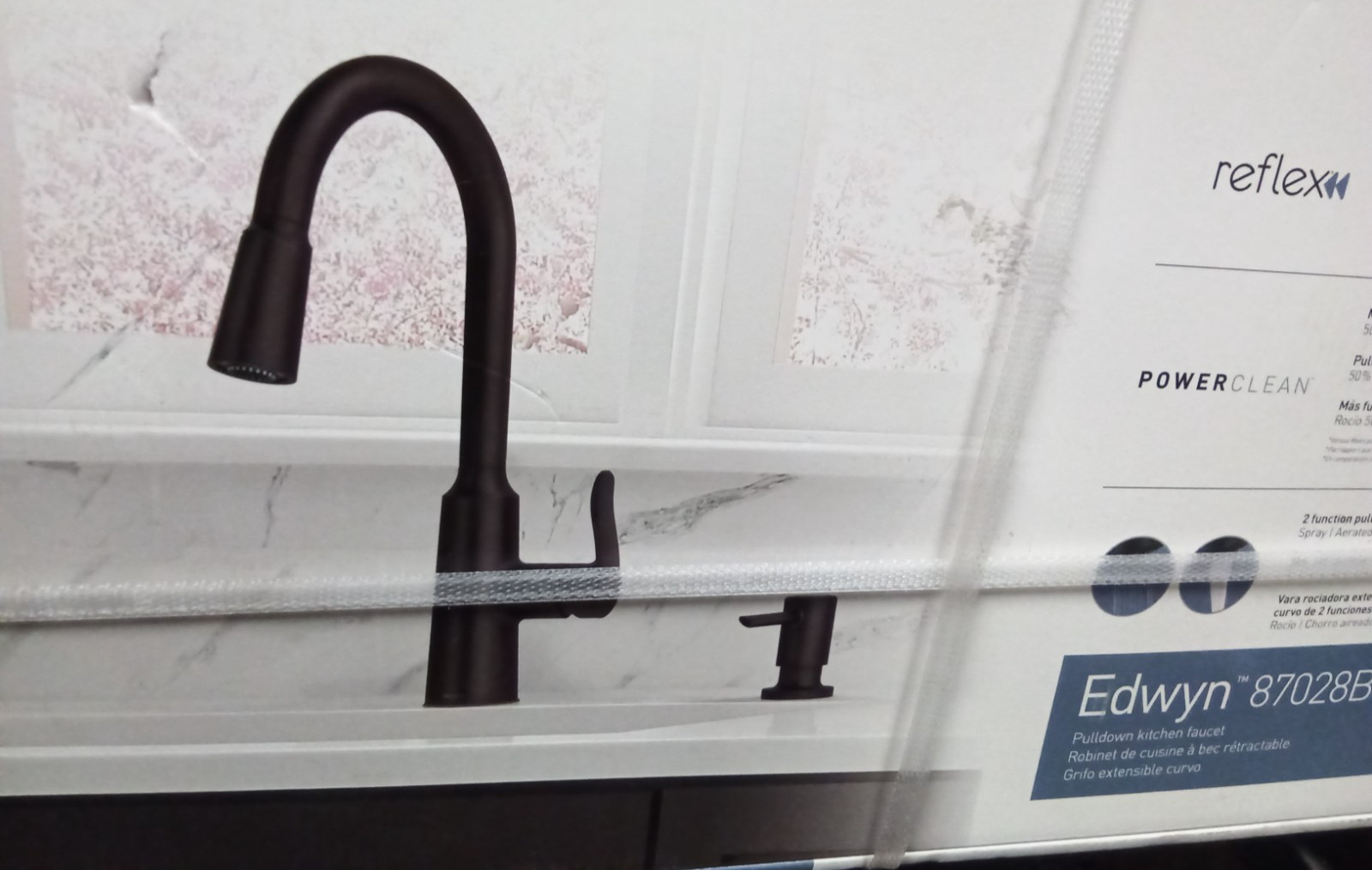 Moen Edwyn Matte Black Single Handle Deck-mount Pull-down Kitchen Faucet 87028BL gallery