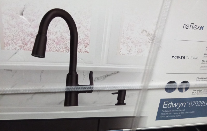 Moen Edwyn Matte Black Single Handle Deck-mount Pull-down Kitchen Faucet 87028BL gallery