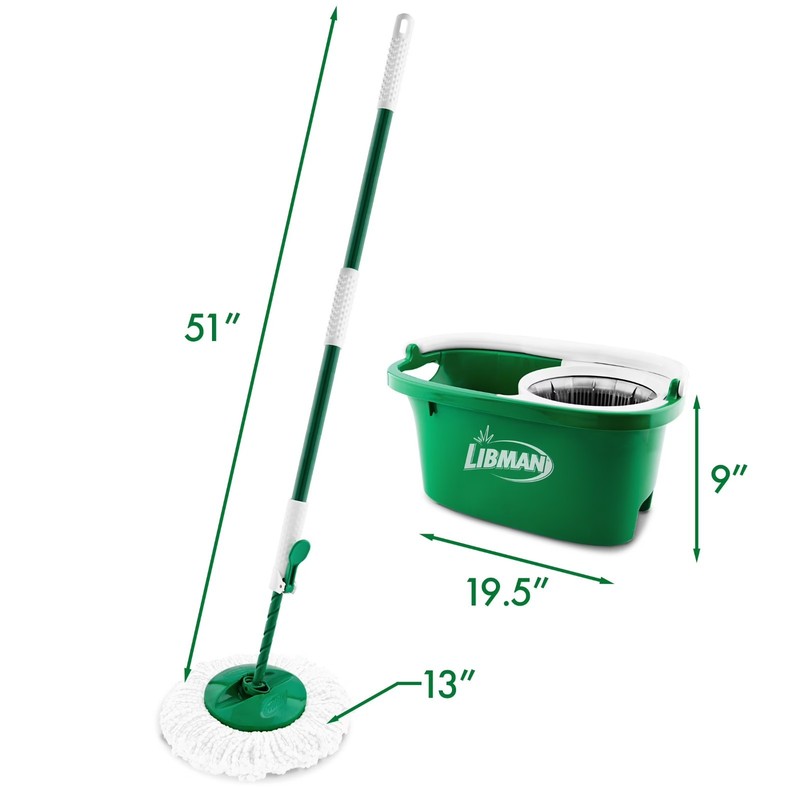 Libman Tornado Spin Mop Floor Cleaning System with Microfiber Mop Head gallery