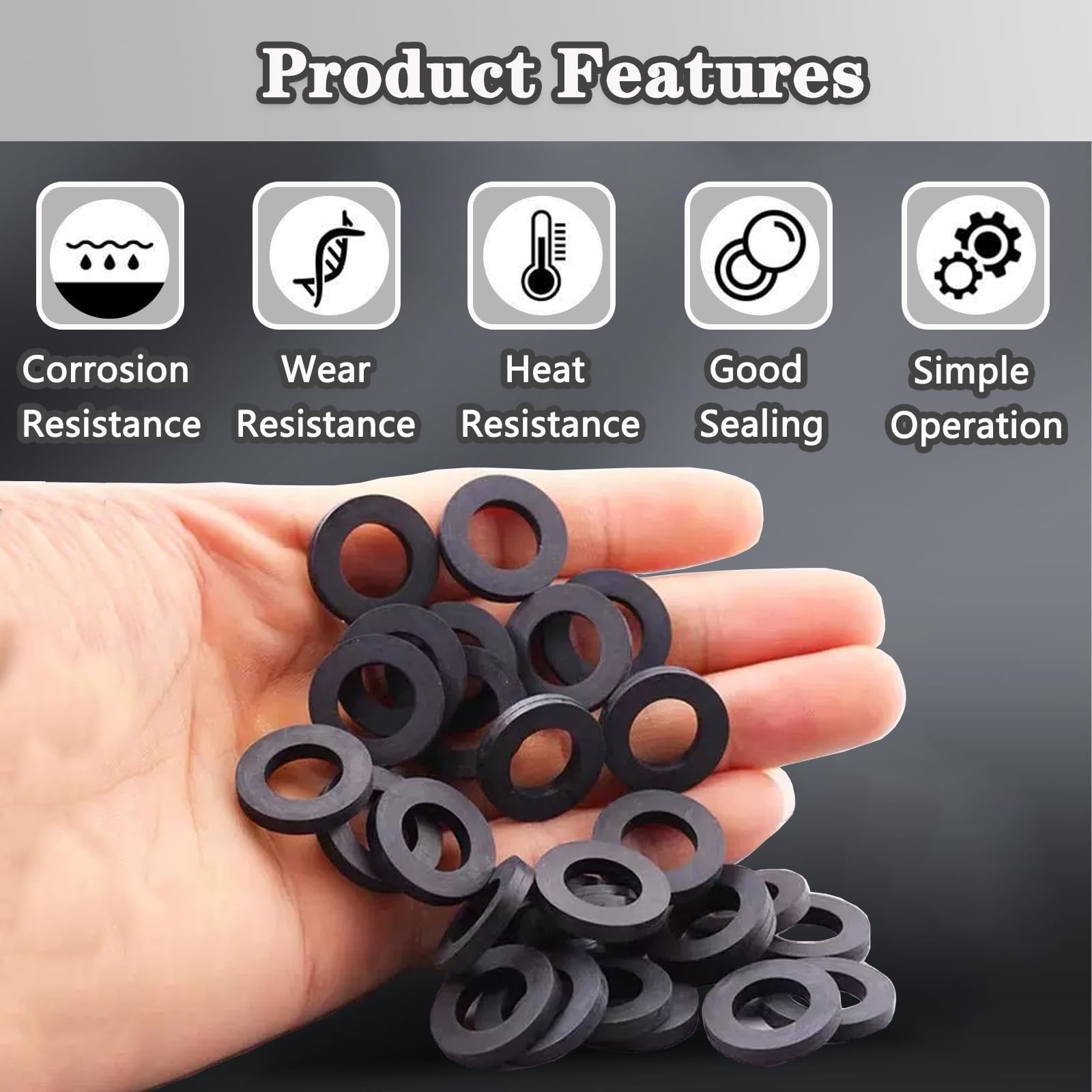 Shower Head Gasket, Shower Head Filter Gasket 12pcs Rubber Washers Plumbing 1... gallery