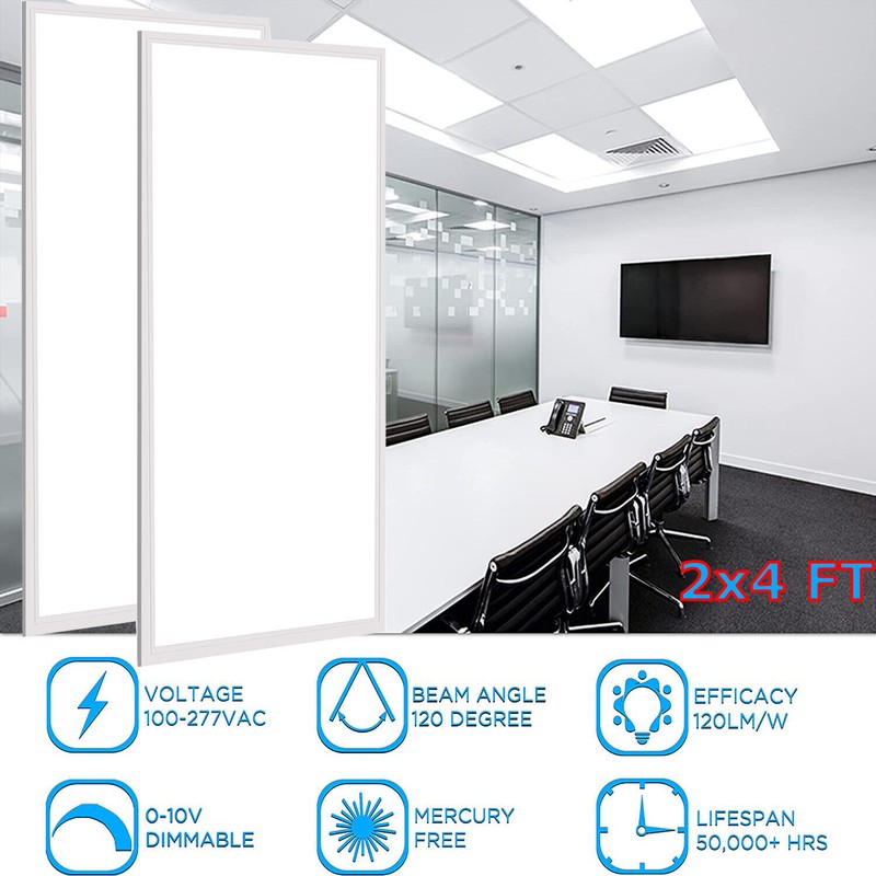 2x2 FT LED Panel Lights, 2x4 FT Recessed Edge-Lit Drop Ceiling Lights Fixture gallery