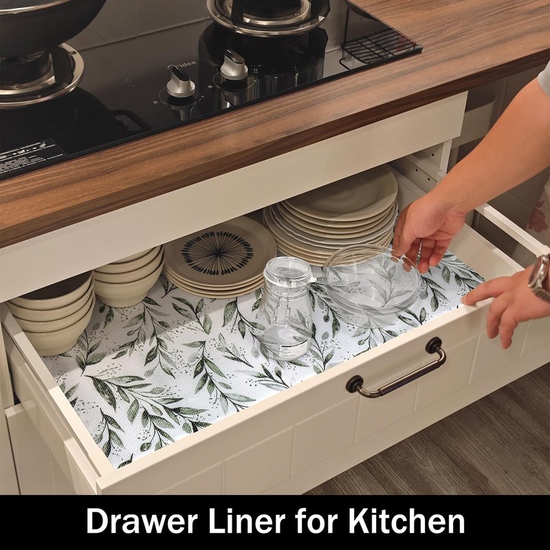 Shelf Liners Non Adhesive and Strong Non-Slip Shelf and Drawer Liners for Kit... gallery