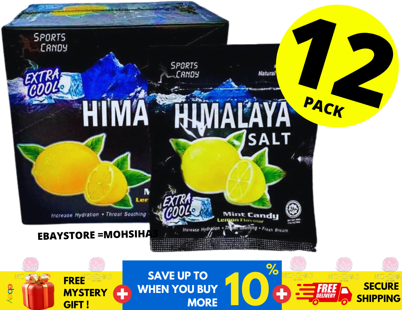 Himalaya Salt Sport Candy Mint Lemon Flavor Genuine (15g x 12 pack) gallery