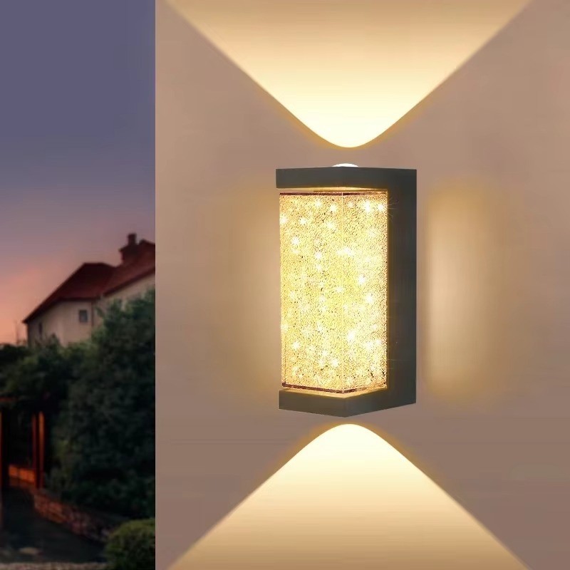 Outdoor Waterproof Transparent LED Crystal Wall Lamp Wall Sconce Light Fixtures gallery
