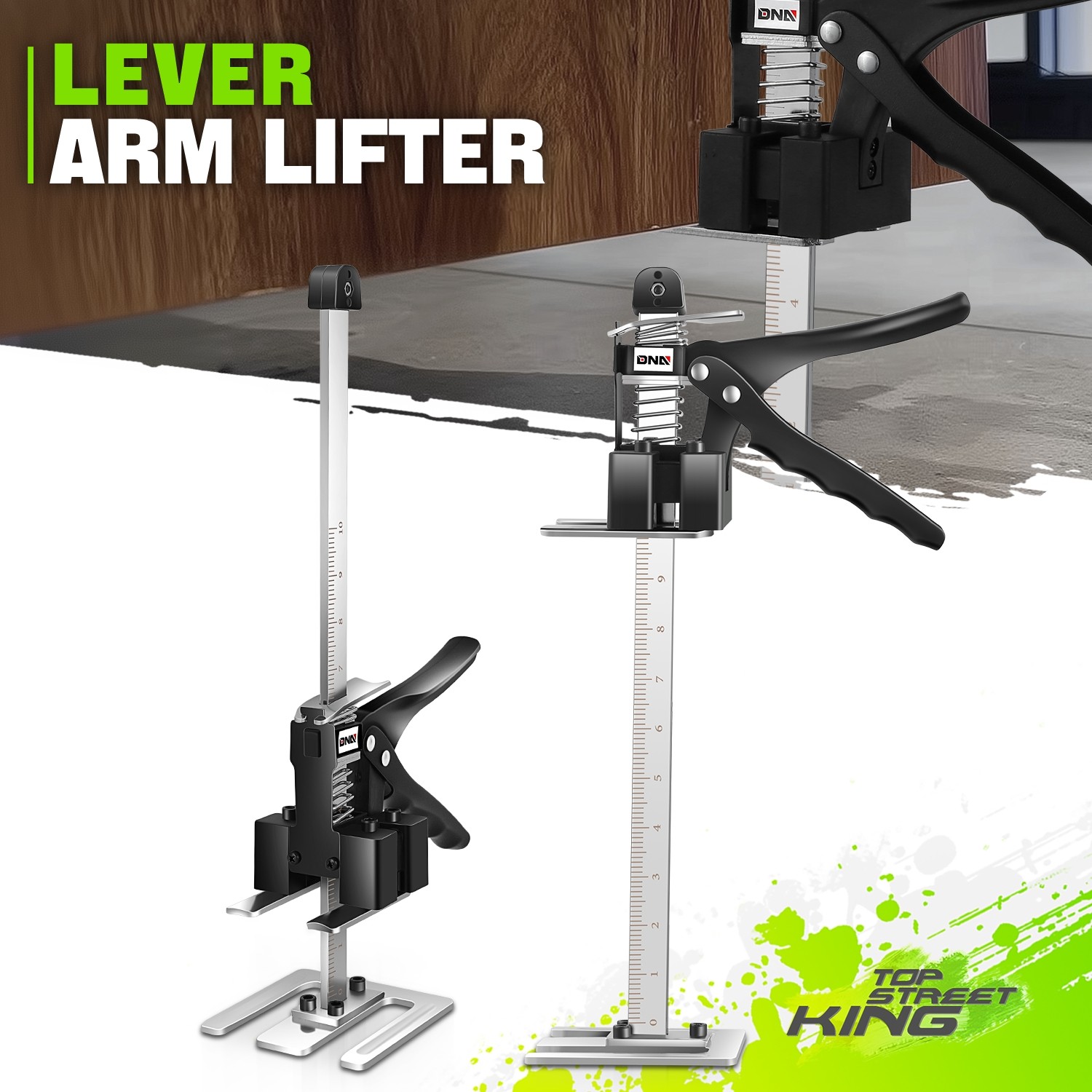 10in 440lbs Hand Jack 2X Lever Arm Lifter Labor Saving Handle Wall Tile Locator gallery
