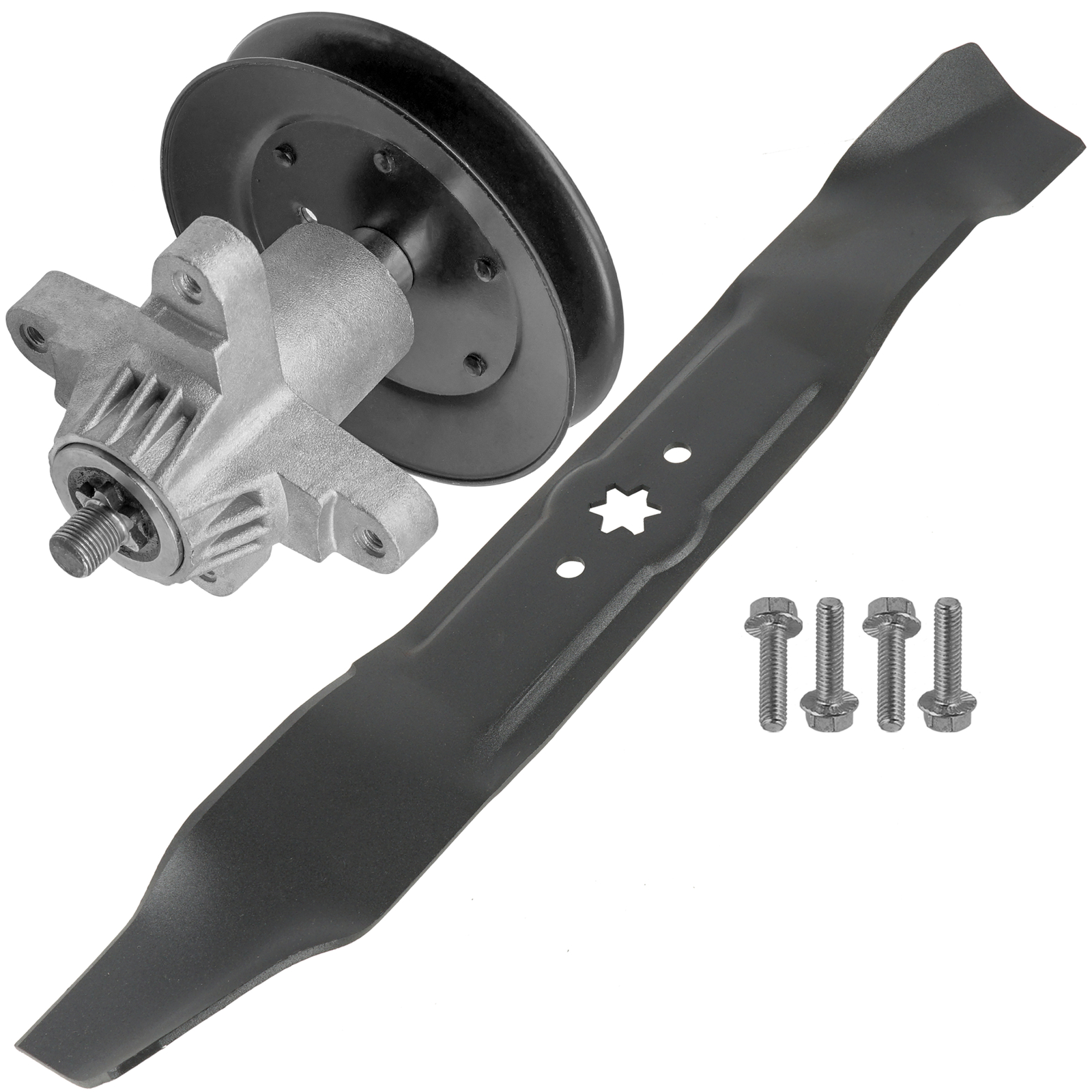 Spindle w/ Pulley & Blade for Troy-Bilt 13AJ609 13AO77 13AX60 13AN77 17BE2A 42" gallery