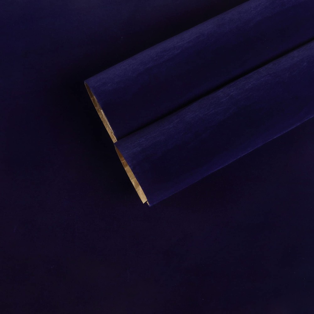 Self Adhesive Velvet Drawer Liner Roll Dark Blue Felt Fabric Velvet Flocking ...