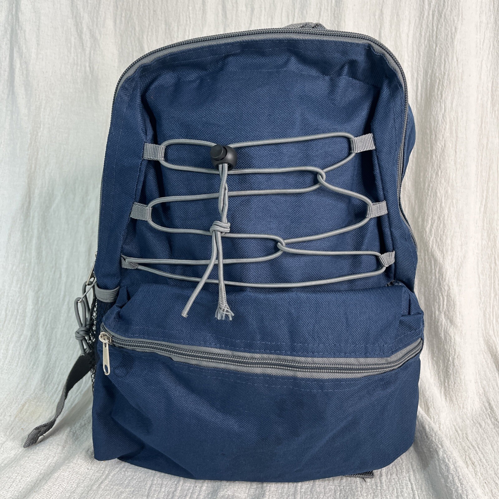 Backpack Blue Hiking Laptop Compartment 15×11” Basic School Bug Out Bag Utility