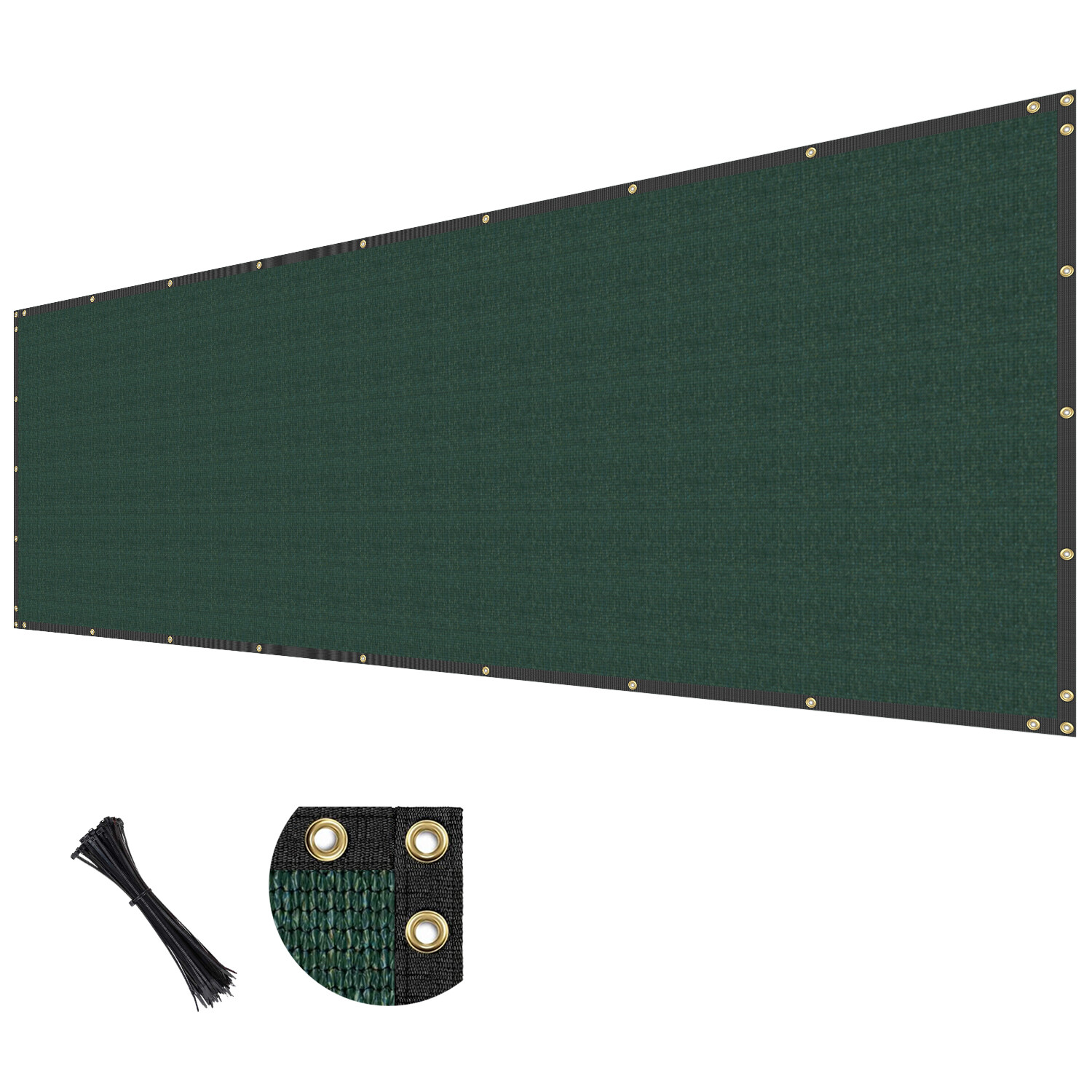 4' 5' 6' 8' Tall Fence Privacy Screen Green Shade Mesh Cover Windscreen Garden gallery