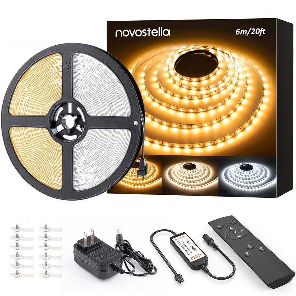 LED Strip Light 20ft Tunable White Dimmable 3000K-6500K NOVOSTELLA gallery