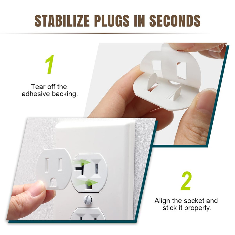 Loose Outlet Plug Fix, 12 Pack Plastic Snug Socket Secured, Outlet Tightener Ins gallery