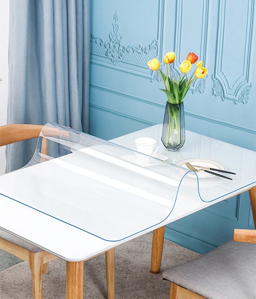 Veecano 44X72 Inch Clear Coffee Dining Table Protector Plastic Pvc Tablecloths gallery
