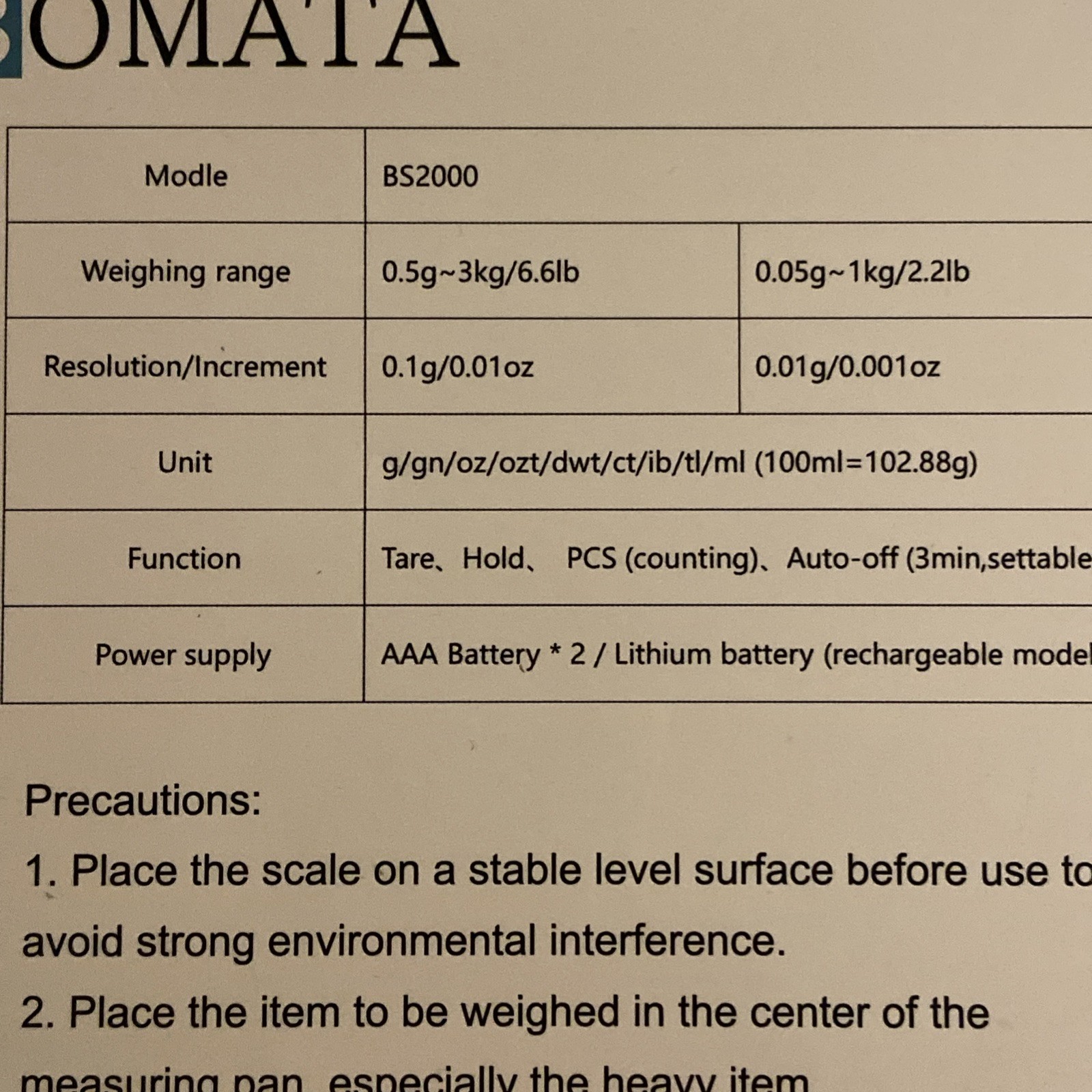BOMATA 0.01g/1kg Upgraded Small Precise Jewelry Scale, Portable Pocket Black gallery