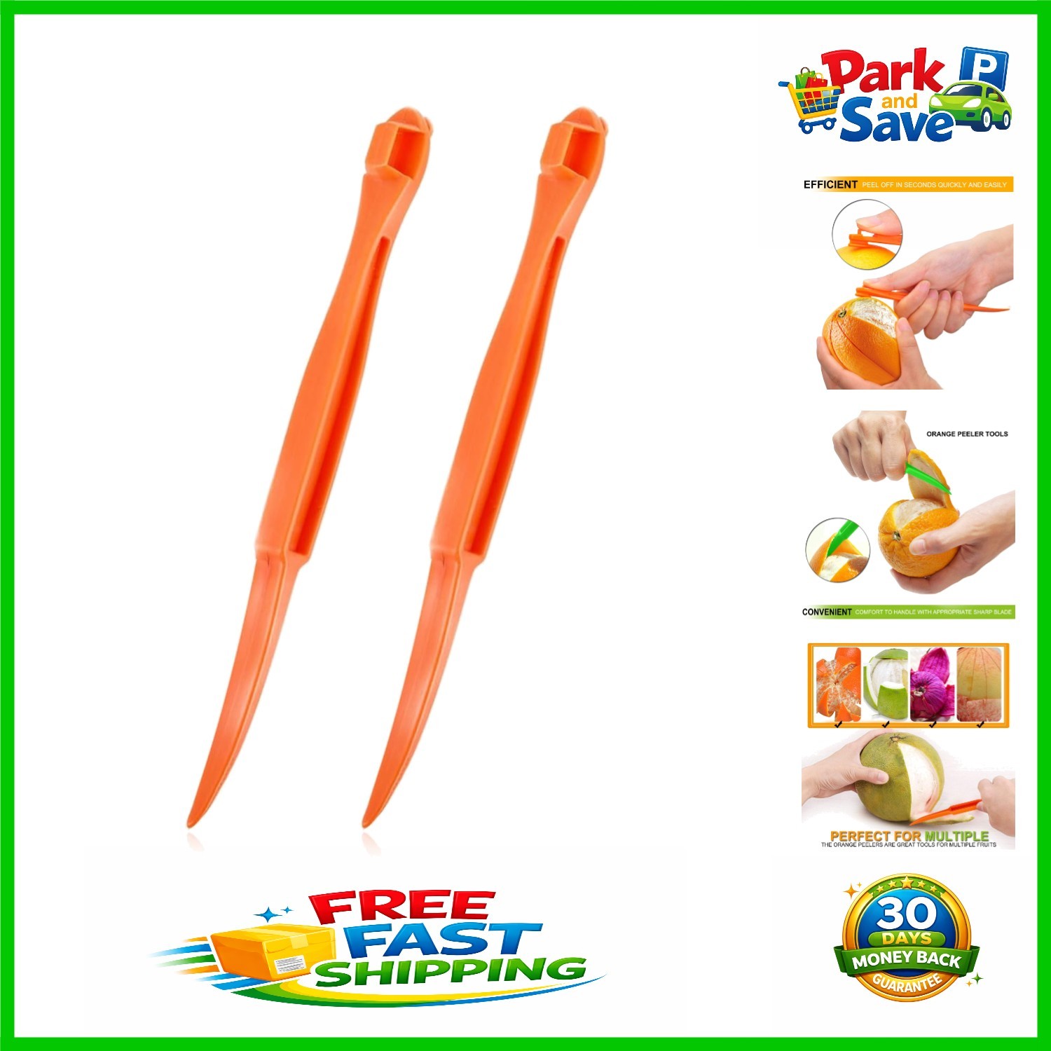 Citrus Peeler and Slicer - Safe, Lightweight Tools for Easy Fruit Prep, 2 Pack gallery
