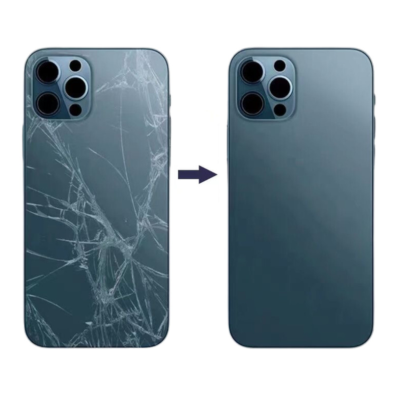 Replacement Rear Back Glass Big Hole For iPhone 15 14 13 12 11 Pro XR X 8 SE gallery