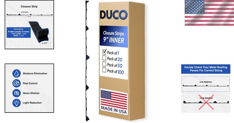 Durable 3ft Foam Closure Strips - Seals Moisture & Noise Under Metal Panels gallery