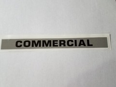 (8) Universal Commercial Grey With White Border Decals. 6 7/8″ × 3/4″