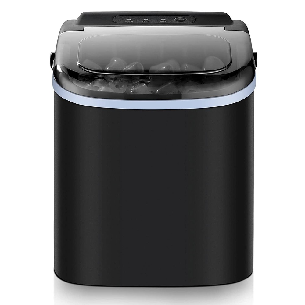 Ice Maker Countertop Fast ice Making in 6 Mins 26.5lbs/24Hrs 9 Bullet Ice Por...