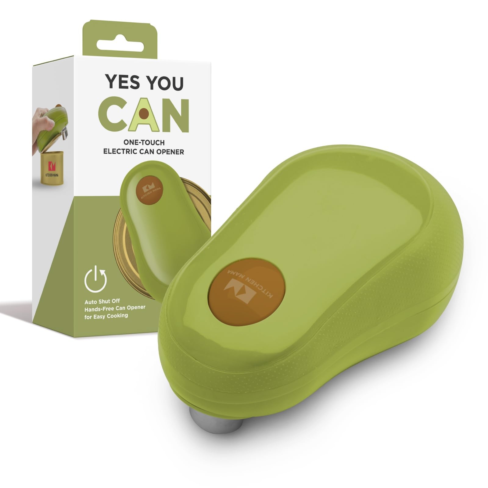 Kitchen Mama One Touch Electric Can Opener: Opens Cans with Standard, Avocado gallery